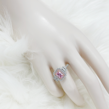 Load image into Gallery viewer, Emerald Cut Pink Diamond ring