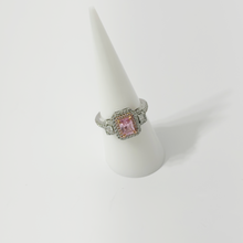 Load image into Gallery viewer, Emerald Cut Pink Diamond ring