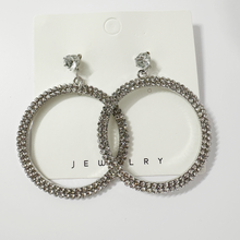 Load image into Gallery viewer, Diamond Hoop Earrings