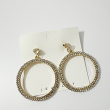 Load image into Gallery viewer, Diamond Hoop Earrings