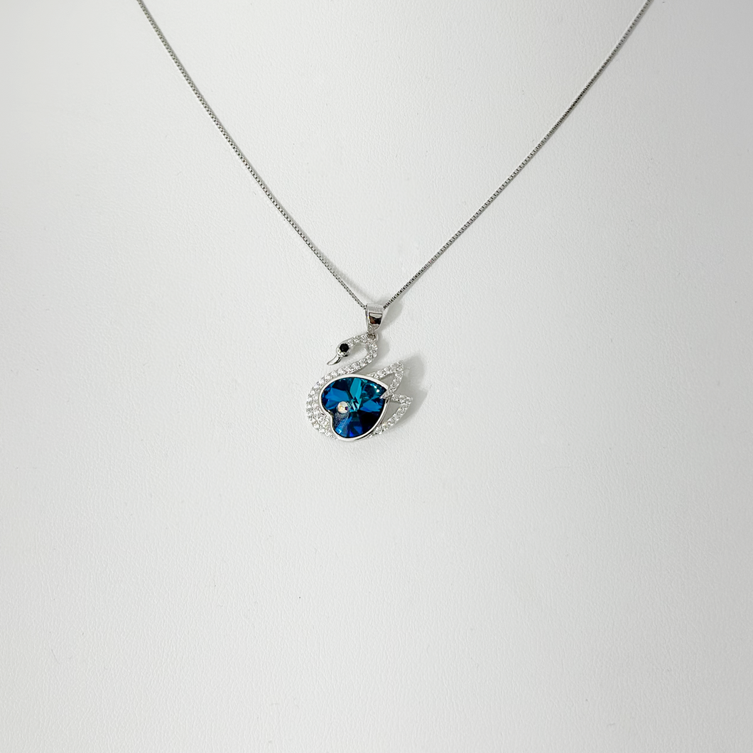 Diamond Swan Necklace
