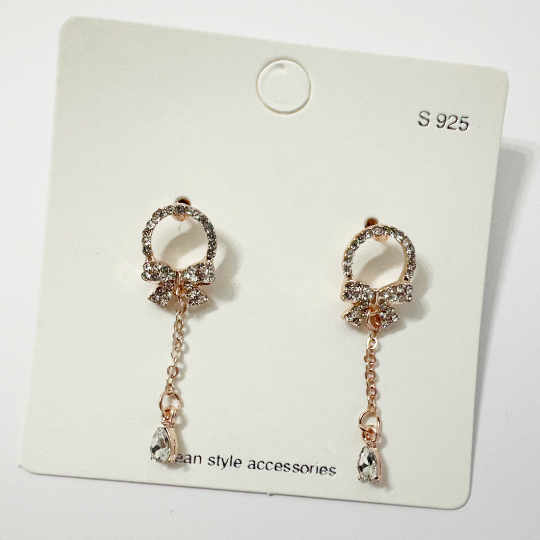 Diamond Bow Earings