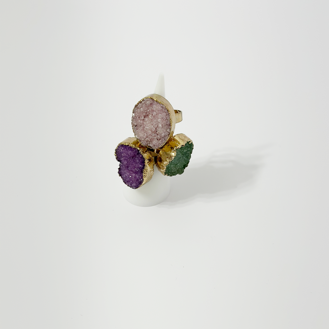 Rustic Crystal Colors Ring