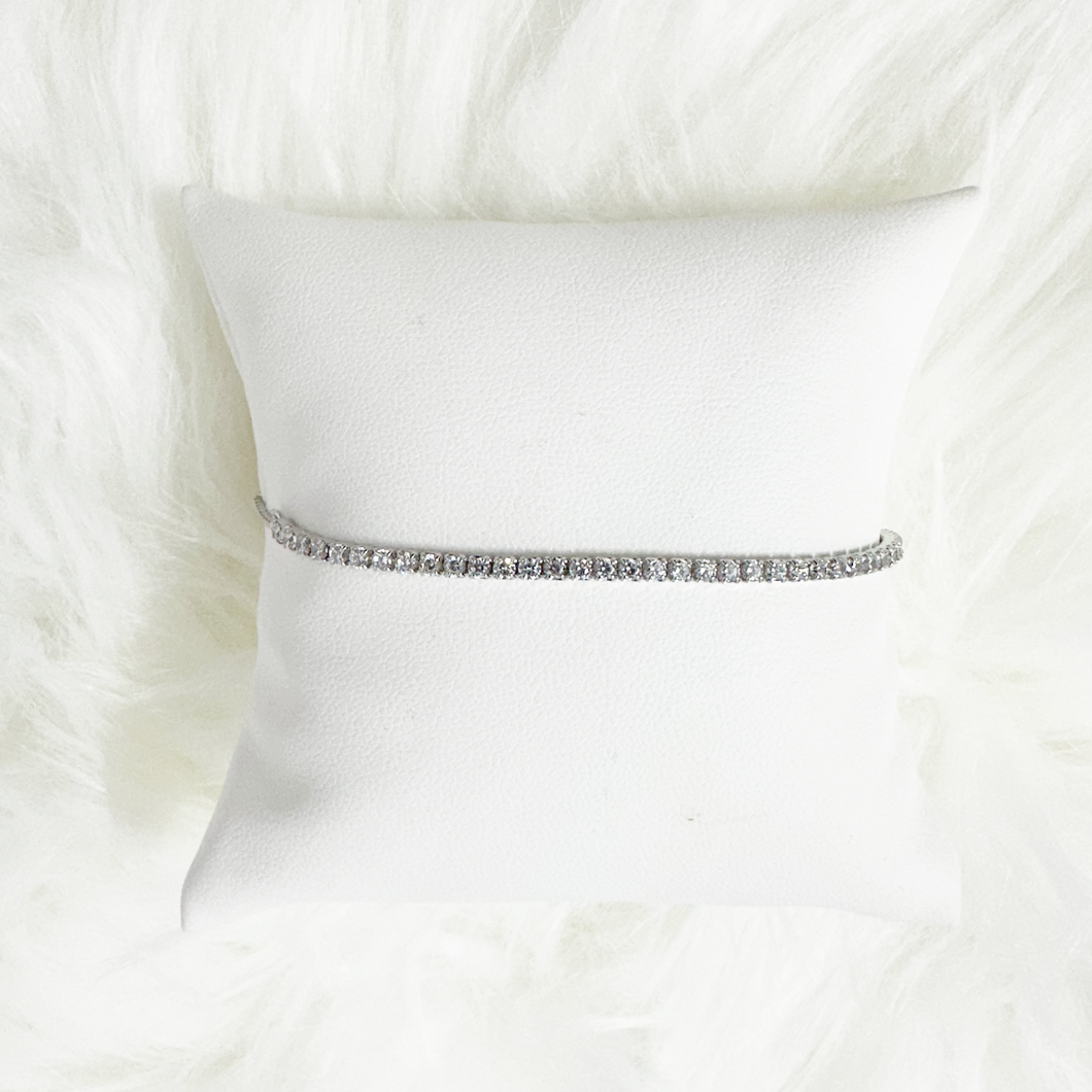 Sterling Silver Iced Out Bracelet