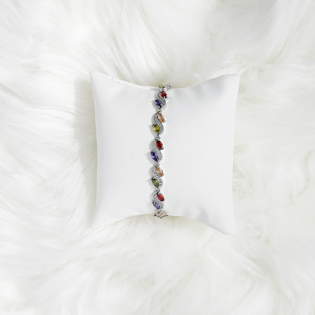 Wave shape colorful bracelet